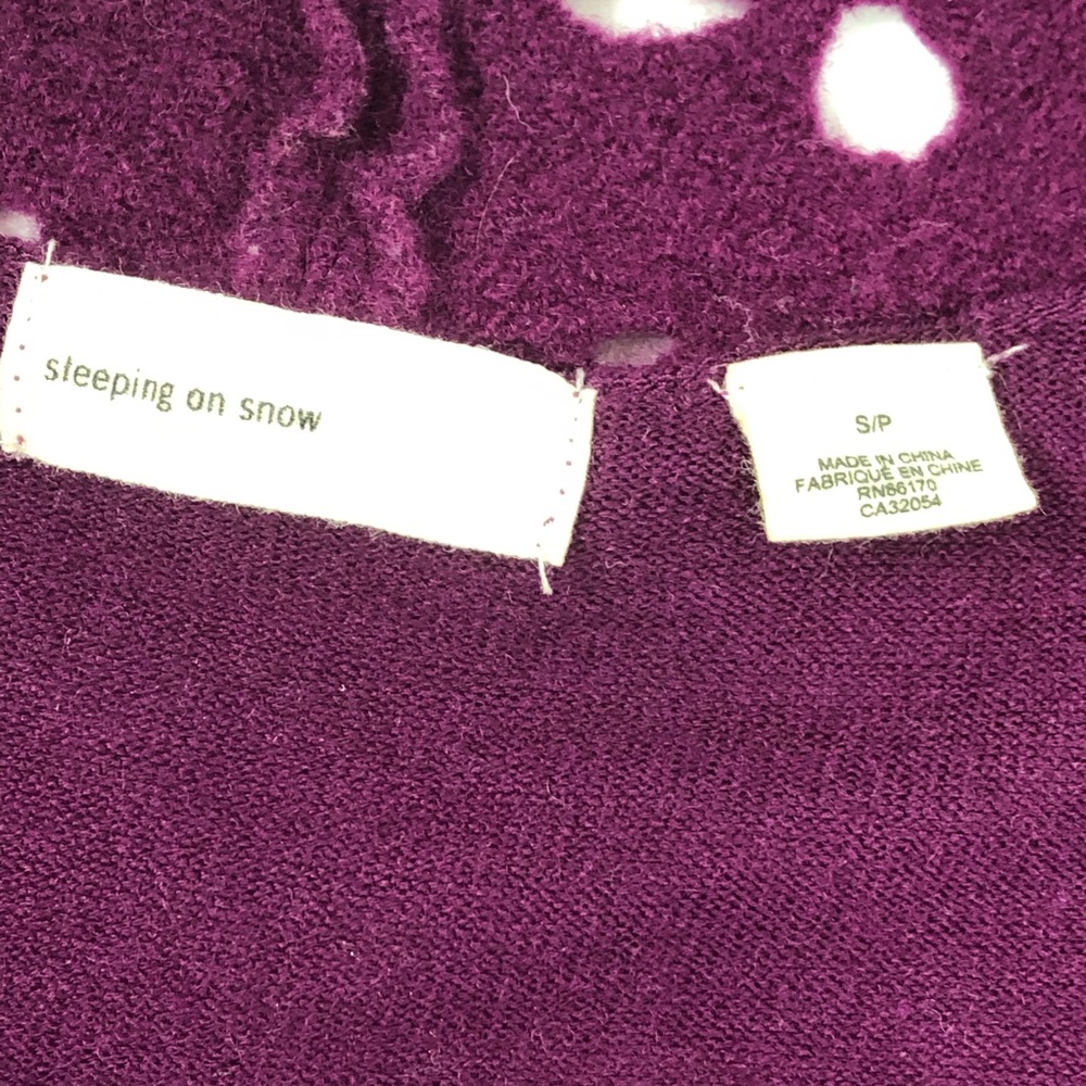 Sleeping on Snow Cora Purple Cutout Cardigan S - Picture 4 of 8